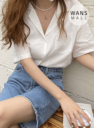 [만원의행복] 나폴리 카라 반소매 셔츠 - nb4314