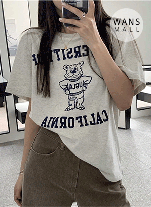 캘리포 프린팅 반팔 티셔츠 - tt3916